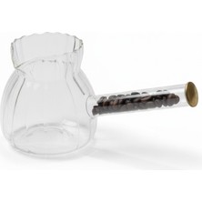 Feyza Design Iyi Kahve Için 400 ml Isıya Dayanıklı Cam Cezve, Kulplu, Şık Tasarım