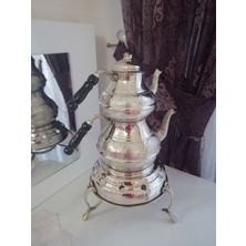 Feyza Design Bakır Üzüm Motifli Ocaklı Çaydanlık, Şık ve Dayanıklı Tasarım