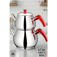 Feyza Design Orta Boy Bakalit Çaydanlık Takımı Elma Şekeri Tasarımı