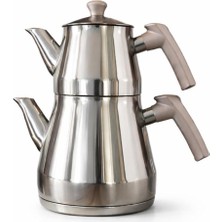 Feyza Design Pramit Mini Çaydanlık Takımı, Paslanmaz Çelik, Şık ve Dayanıklı Tasarım