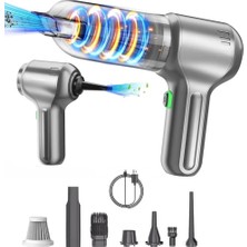 Azurtech Yeni Araç Içi Şarjlı 180 Watt Mini Süpürge 12000PA 3ın1 Taşınabilir Güçlü Süpürge