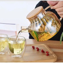 Feyza Design Içme ve Bitki Çayları Için Şık 1000 ml Borosilikat Cam Demlik