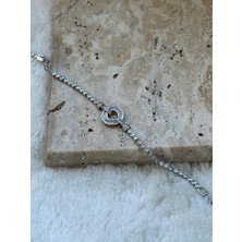 Halka Model Taşlı Bileklik