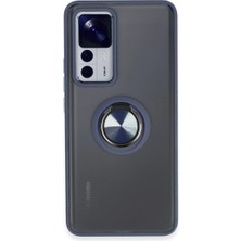 Hayat Store Xiaomi Mi 12T Pro Kılıf Montreal Yüzüklü Silikon Kapak - Lacivert