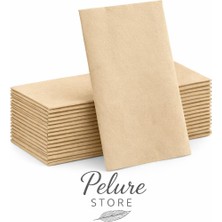Pelure Store Kumaş Dokulu Kraft Renk 20'li Özel Kutulu Kağıt Peçete