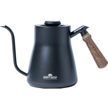 Feyza Design Ceviz Saplı Termometreli Kahve Su Isıtıcı Dripper 650ML