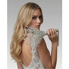 Magic Tiara Kristal Taşlı Gelin Buket Tutucu – El Yapımı Lüks Tasarım