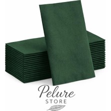 Pelure Store Kumaş Dokulu Yeşil 20'li Özel Kutulu Kağıt Kağıt Peçete