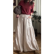 Lasorella Butik Kadın Krem Pantolon Etek