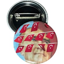 23 Nisan Ulusal Egemenlik ve Çocuk Bayramı Rozet Çanta Rozeti-Yaka Iğnesi-Şapka Aksesuarı (44MM) 24 Adet