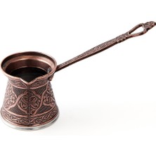 Feyza Design Desenli Cezve No:2 Kahverengi 110 Ml, Şık ve Kullanışlı Kahve Aracı