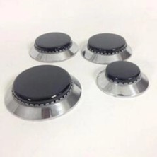 Uzel Ocak Fırın 4 Tırnaklı Bek Takımı ve 4 Bek Kapağı Takımı 8 Parça Set Tırnaklı