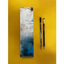 Unmei Projects  Çizim Defteri Mavi Desenli 30 cm x 8 cm