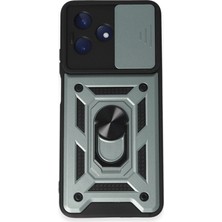 Hayat Store Realme C53 Kılıf Pars Lens Yüzüklü Silikon - Yeşil