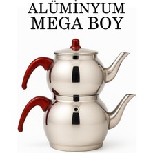 Feyza Design Alüminyum Küre Çaydanlık Mega Boy Kahverengi Kulp