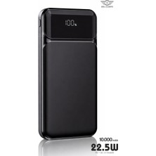 Mell & Swipe 22.5W Süper Hızlı Şarj 10.000 Mah Powerbank – Dahili 3 Kablo Pd Qc 3.0 LED
