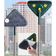 Özgürce Uzun Saplı Üçgen Mop, Teleskopik Cam ve Fayans Temizleme Aracı