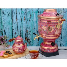 Feyza Design 6 Litre Elektrikli Bakır Semaver, Pratik ve Şık Tasarım