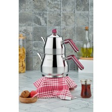 Feyza Design Paslanmaz Çelik Çaydanlık 0,75L ve 1,75L, Güçlü ve Şık Tasarım