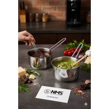 Feyza Design Açıklama Olmadan, 75 Karakteri Aşmayan Şık Çelik Sosluk Seti, 12 ve 14 cm