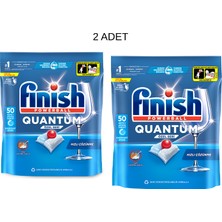 Finish Quantum Özel Seri Bulaşık Makinesi Tableti 100 Yıkama (2 x 50 Adet) - Karbonat Etkili ve Yağ Çözücü