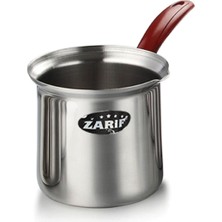 Feyza Design Şık Çelik Cezve 7 No, Kırmızı Bakarit Kulplu, 7 Fincan Kapasiteli