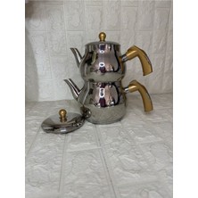 Feyza Design Paslanmaz Çelik Çaydanlık Takımı, Şık ve Dayanıklı Tasarım