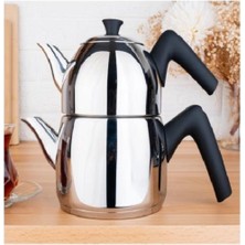 Feyza Design Paslanmaz Çelik Çaydanlık, Şık ve Dayanıklı, Küçük Boy, AR06430-6