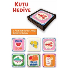 UNT 6’lı Mdf Bardak Altlığı Saklama Kutulu – Dekoratif Italyan Esintileri Desenli