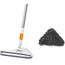 Özgürce Üçgen Mop ile Cam, Duvar, Tavan, Fayans ve Parke Temizliği Teleskopik Sap