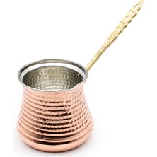 Feyza Design Elverişli Bakır Cezve ve Sütlük Seti, Şık ve Dayanıklı Tasarım