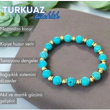 Bonicce Turkuaz Taşı Gerçek Doğal Taş Bileklik