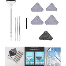 Özgürce Üçgen Cam Silme Aparatı Mikrofiber Mop ile Pratik Temizlik