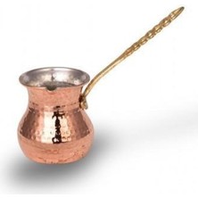 Feyza Design Eylül Cezve 2 No, Bakır, Kırmızı, 3 Fincan, Şık ve Zarif Tasarım