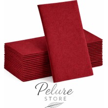 Pelure Store Kumaş Dokulu Bordo 20'li Özel Kutulu Kağıt Peçete