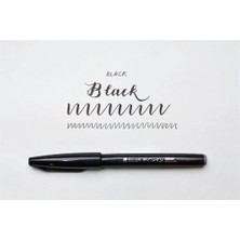Pentel Brush Sign Fırça Uçlu Keçeli Kalem SES15C Black