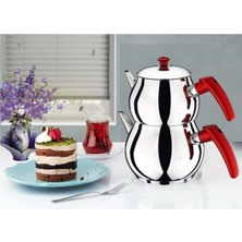 Feyza Design Paslanmaz Çelik Çaydanlık, Şık ve Dayanıklı Aile Boyu Tasarım