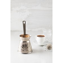 Feyza Design Istiridye Desenli Döküm Cezve 3 Kişilik, Indüksiyon Uyumlu, 160 ml