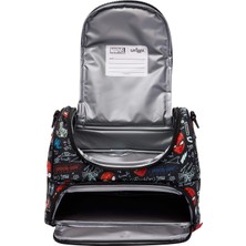 Smiggle Marvel Spider-Man Çift Bölmeli Askılı Beslenme Çantası Siyah – Isı Yalıtımlı, Lisanslı