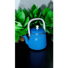 Feyza Design Mavi Emaye Çaydanlık ve Kahve Demlik, 2 Litrelik Nostaljik Tasarım