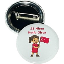 23 Nisan Ulusal Egemenlik ve Çocuk Bayramı Rozet Çanta Rozeti-Yaka Iğnesi-Şapka Aksesuarı (44MM) 1 Adet