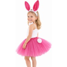Hayat Store Fuşya Tavşan Kostüm Seti Kız Çocuk – Tütü Etekli 4 Parça