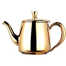 Feyza Design Şık Çelik Kahve ve Çay Potu, Altın Renk, Modern ve Dayanıklı Tasarım