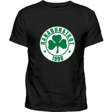 Efendioğlu Design Kısa Kollu Panatinaikos Büyük Baskılı Pamuklu Çocuk T-Shirt