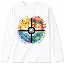 Efendioğlu Design Uzun Kollu 4 Karakterli Poketop Baskılı T-Shirt