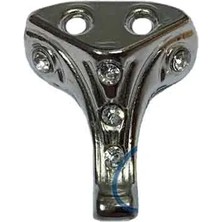 Hayat Store Moda Taşlı Ahşap Sandık Ayağı, Kutu Ayak 2,5 cm - Nikel, 100 Adet