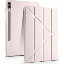 Hayat Store Samsung Galaxy X610 Tab S9 Fe Plus 12.4 Kılıf Kalemlikli Mars Tablet Kılıfı - Rose Gold