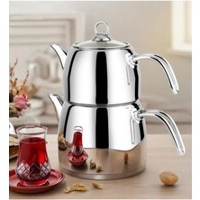 Feyza Design Yonca Lınes Yıldız Çaydanlık Mega Boy 304 Kalite Paslanmaz Çelik