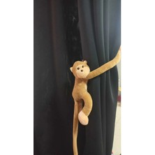 Chiristmas Market Peluş Maymun Elleri Yapışan. Kahverengi