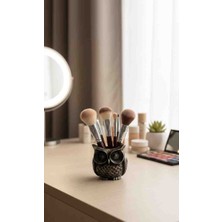 Baykuşlife Concept Baykuş Figürlü Dekoratif Kalemlik Fırçalık Sukulent Saksısı